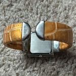 Women’s vintage orange/silver bangle bracelet watch one size measurements‎ shown Orange Photo 5