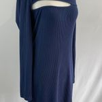 Socialite New  Asymmetric Cutout Long Sleeve Mini Dress Navy Blue Size Large Photo 7