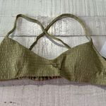 ANDIE Swim the Hermosa Bikini Top NWT size XL Sage Smocked Textured Swimsuit Photo 0
