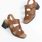 Maurice's  Tan Strappy Block Heel Sandals Photo 0