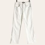 3x1 Anthropologie  Joni White Stitched High Rise Straight Leg Jeans Size 26 Photo 5