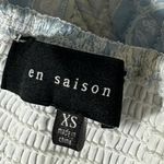 En Saison Aim to Impress Quilted Satin Puff Sleeve Mini Dress in blue print XS Photo 5