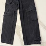 We The Free by Free People Marx Slouchy Cargo Jeans Women’s 25 Black Oversized Photo 3