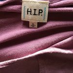 H.I.P. Wrap Top Short Sleeve Shirt Blouse Tee Purple Photo 3
