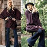 Cleobella  Burgundy Tassel Cape Cardigan Kimono Capelet One‎ Size Photo 1