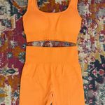 Biker shorts workout set Orange Photo 1