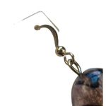 Dress Barn  Earrings Animal Print Acrylic Beads Gold Tone Hook Dangle 1.5" New On Photo 2