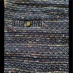 Loft Navy Boucle Faux Front Slit Pocket Skirt Photo 2