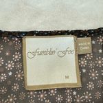 Blouse in earth tones, dropped shoulder and with outer layer Brown Size M Photo 3