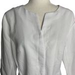 Buttons T Milano 2 pc Top Pencil Skirt Set 14 White V Neck Cuffed Sleeve Zip Photo 1