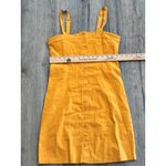 Forever 21 NWOT Forever‎ 21/Vibe Golden Yellow Cotton Button Front Stretch Mini Dress - L Photo 3