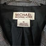 Michael Michael Kors 2 Button Lined Checker Pattern Career Blazer Black White 10 Photo 5