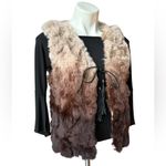 Love Token  Rex Rabbit Ombré Fur Vest, Sz S Photo 2
