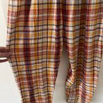 Free People make a stand Plaid Women's trouser Pants size small NWT mustard Photo 13