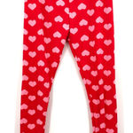 Serra  Size Medium Leggings Red and Pink‎ Hearts Print 95% Polyester 5% Spandex Photo 0