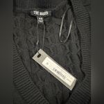 Steve Madden Black Cable Knit Cardigan and Skirt Set Photo 8