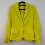 Gap Pique Academy Blazer Yellow Women's Bright Colorful Size 8 Tall Photo 0
