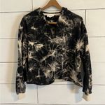 Bohme  Black and Off White Tie Dye Oversized
Crop Hoodie. Size Small. EUC Photo 7