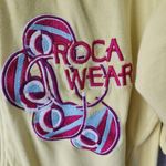 Rocawear Sweatshirt Vintage 90s Women 2X Plus Sequin Yellow Hood Zip 3/4 Sleeve Photo 2