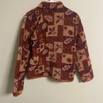 Christopher & Banks  Tapestry Zip Jacket Size Large  Floral Fall Leaves Light Photo 1