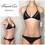 Kenneth Cole  black mixed bikini. NWT Photo 1