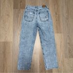 American Eagle  High Rise 90s Boyfriend Distressed Jeans Plaid Patches - 2 Short Photo 3