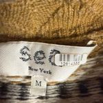 SEA New York Brown Wool Novelty Fair Isle Mock Neck Pullover Sweater Sz M Size M Photo 13
