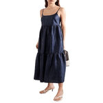 Sies Marjan NWT Textured Midi Dress in Midnight Blue Size M Photo 1