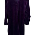 Gilligan & O'Malley Nightgown Womens Medium Purple Polyester Velvet Vintage Photo 0