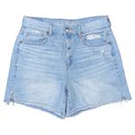 American Eagle  Dreamy Drape Denim Highest Waist Baggy Shorts Light Wash Womens 6 Photo 1
