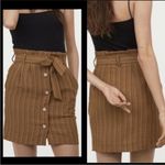 H&M New! High Waist Paper-bag Pinstriped Woven Skirt Size 4 Photo 3