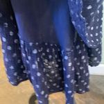 CHARLIE B Navy Blue Polka Dot Gauzy Cotton Sleeveless Dress Sundress Women’s XL Photo 6