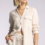 Thread and Supply Size Small Farrah Shirt in Heather Oatmeal Photo 0