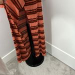 ZARA  Small Orange, Brown Stripe Metallic Knit Wrap Maxi Dress Photo 12