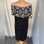 Style & Co  Off‎ the Shoulder Batik Knee Length Dress Photo 4
