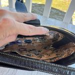 Brighton Vintage Straw & Faux Croc Leather Mini Purse Pockets Heart Charm Photo 5