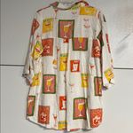 LABEL OF LOVE WOMENS OVERSIZED COCKTAIL SWIM POOL COVERUP SHIRT DRESS LARGE White Photo 4