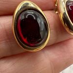 Avon Vintage red gold tone post earrings Photo 3