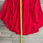 Halara  Breezeful 2 in 1 High Tie Waisted Curved Hem Flowy Midi Skirt Red Small Photo 7