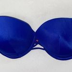 Victoria's Secret  Blue Strappy Criss-Cross Strapless Bikini Swim Top Women's 34D Photo 0