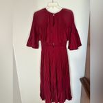 ASOS  Pleated Sheer And Solid Crop Top Midi Dress size 2 special occasion Photo 13