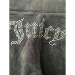 Juicy Couture Juicy Black Velour Bling Bootcut Pants Size Medium Y2K Retro Logo Back Photo 2
