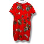 Black Halo  Jodee Red Floral Sheath Dress Women’s Sz 18 Short Sleeve‎ Knee Length Photo 5