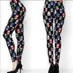 Holiday Hot Cocoa Christmas Leggings One Size Black Photo 8