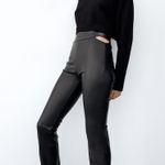 ZARA ❤️Bloggers Favorite❤️ NWT  CUT OUT FAUX LEATHER LEGGINGS Photo 3