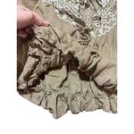 Free People Joni Embroidered Top Linen blend boho cropped sz XS Photo 9