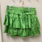Green tiered ruffle skort Photo 0
