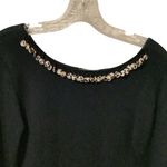 Joseph A  Women’s Black Leopard Trim High End Ladies Sweater Size S WORN ONCE Photo 3