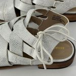 A Rider Girl Top Side Lace Up White And Metallic Women Sandal Size 8 Photo 14