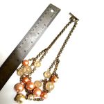 Pink faux pearl triple strand vintage necklace Photo 5